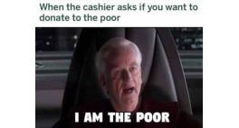 When the cashier asks if