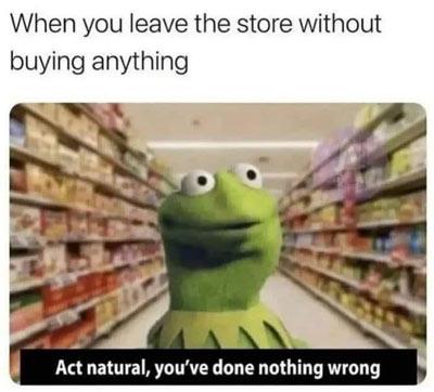 When you leave the store