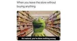 When you leave the store